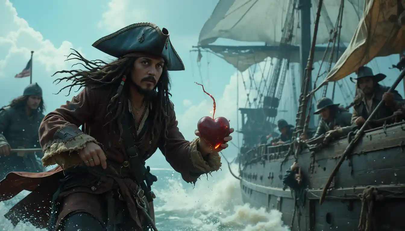 Pirate racing to claim Davy Jones heart at sea