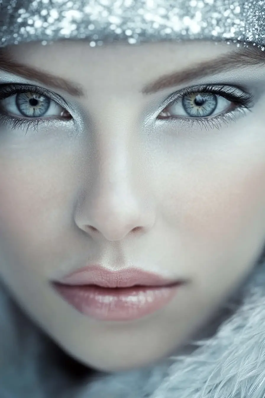 Captivating close up portrait of a beautiful woman