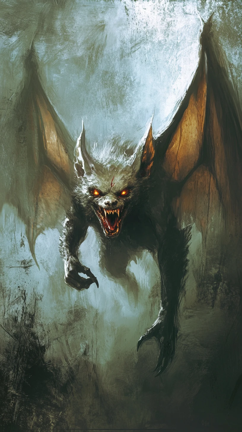 Representación de fantasía oscura del legendario espíritu strigoi rumano