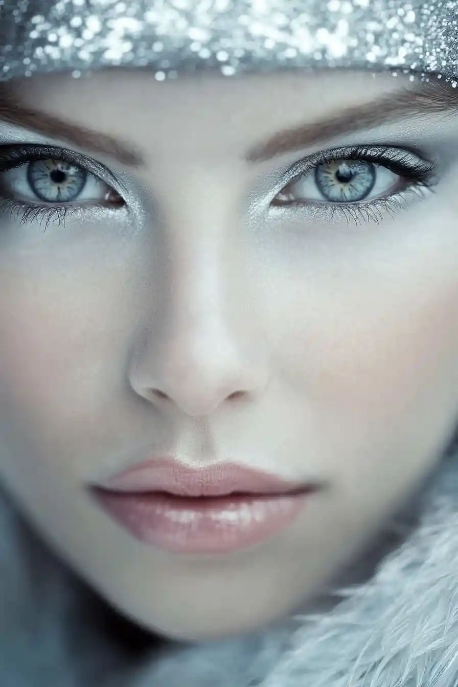 Captivating close up portrait of a beautiful woman