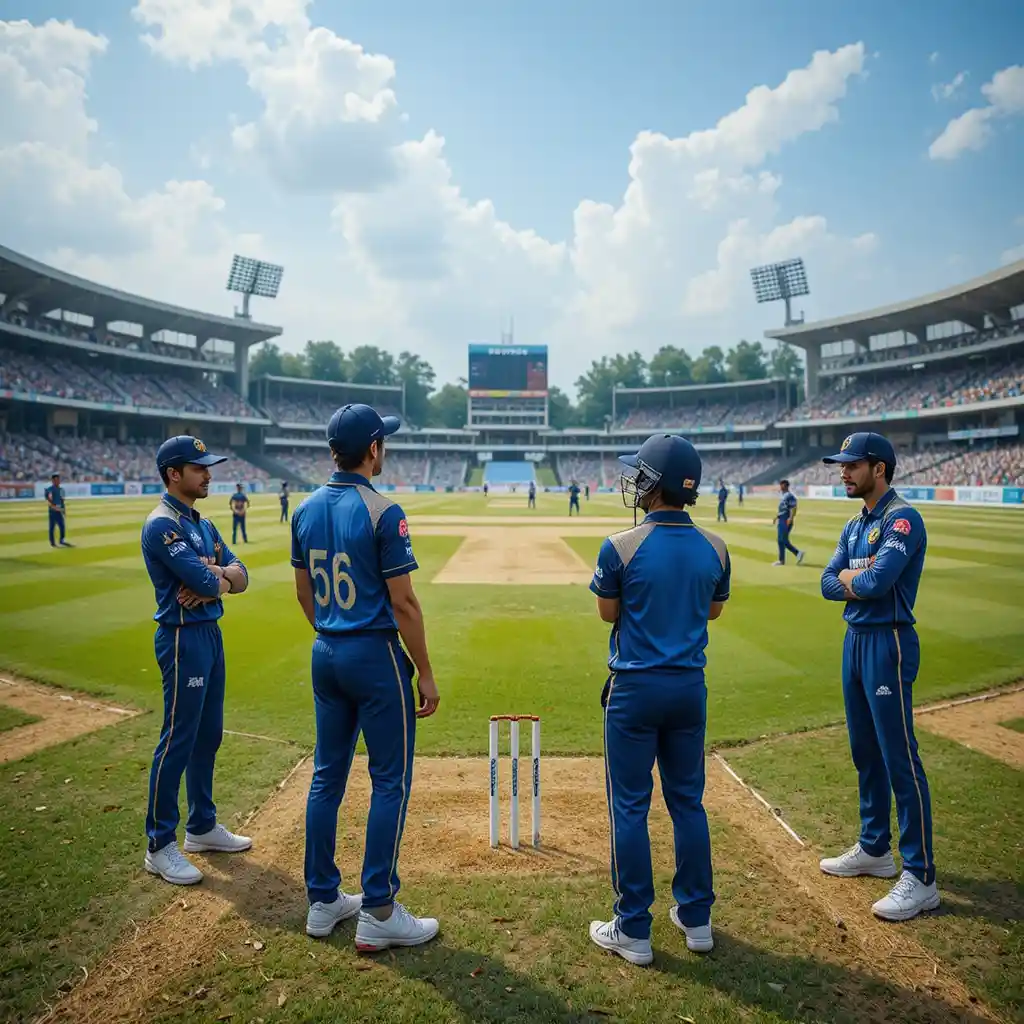 Cricket ground announcement text inviting players at nine