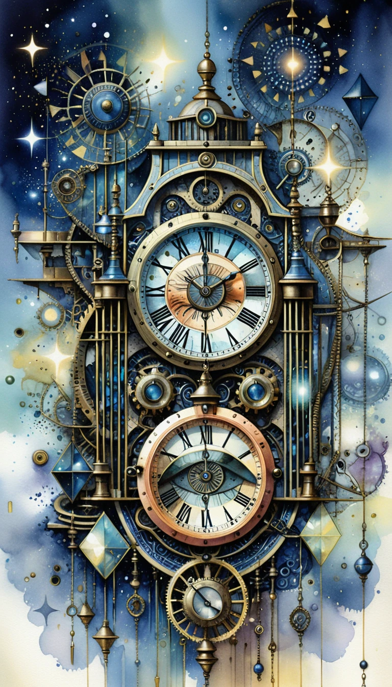 Steampunk-Smartphone-Uhr mit kunstvollen Zahnradmechanismen