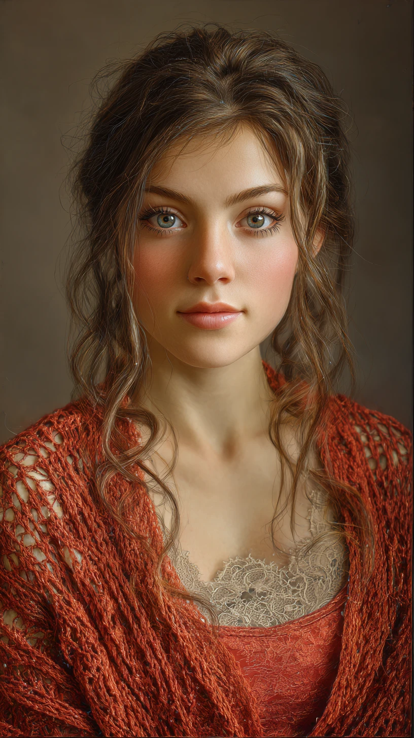 Portrait d’une femme brune naturelle en lumière douce