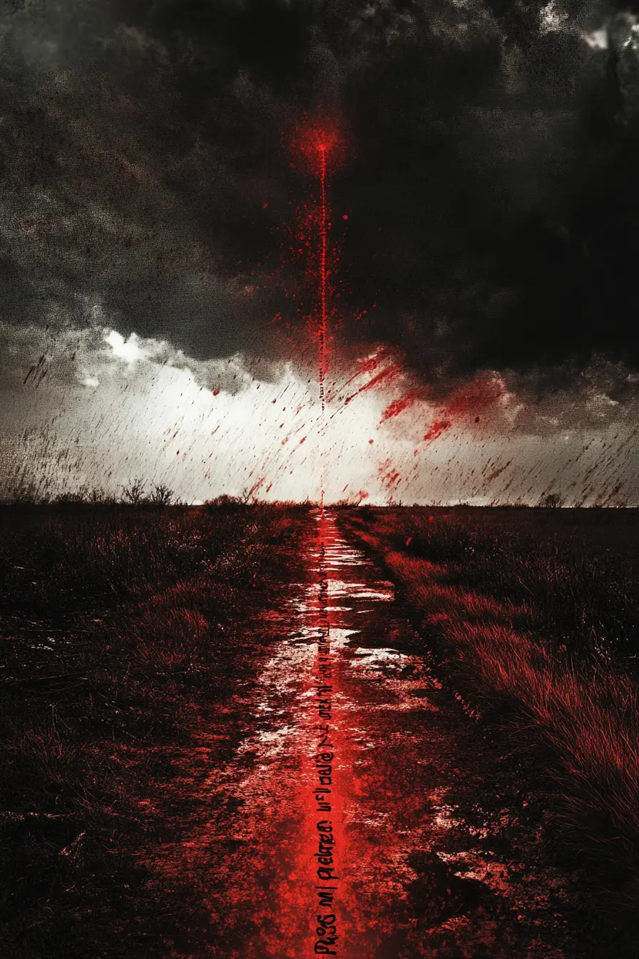 Red scorecard of choices written across an abstract void