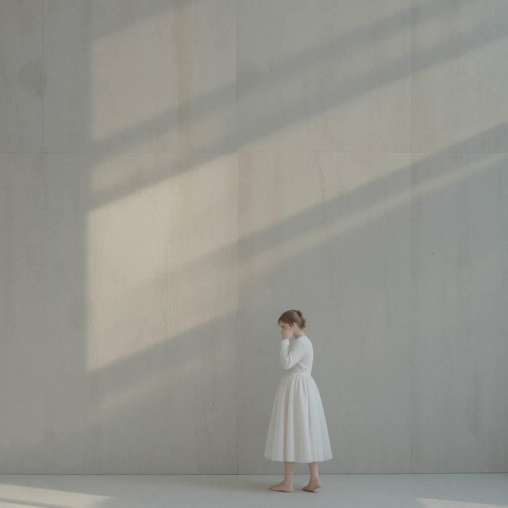Escena minimalista y serena con fondo de suave luz natural diurna