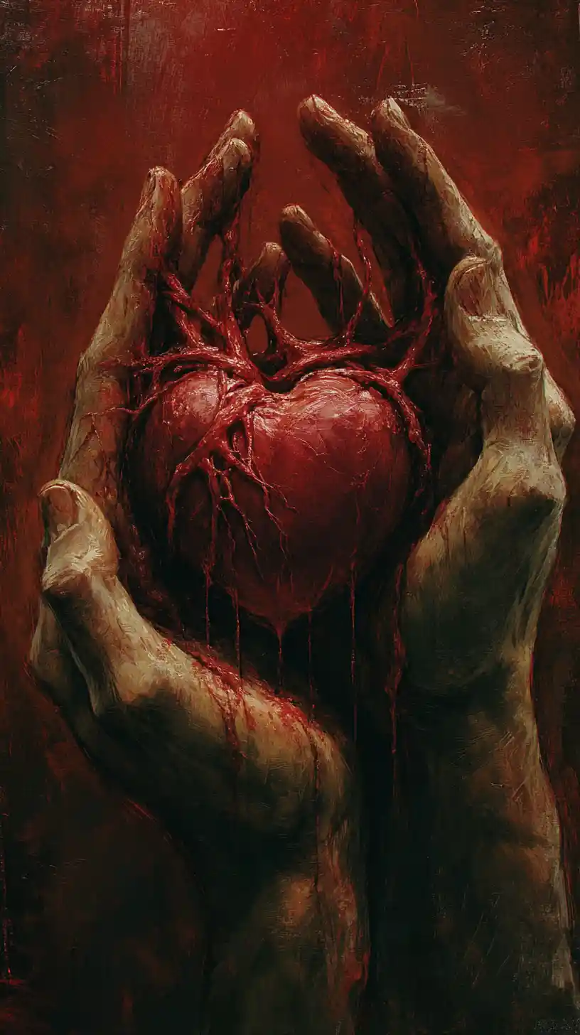 Abstract conceptual art of deep inner emotional conflict