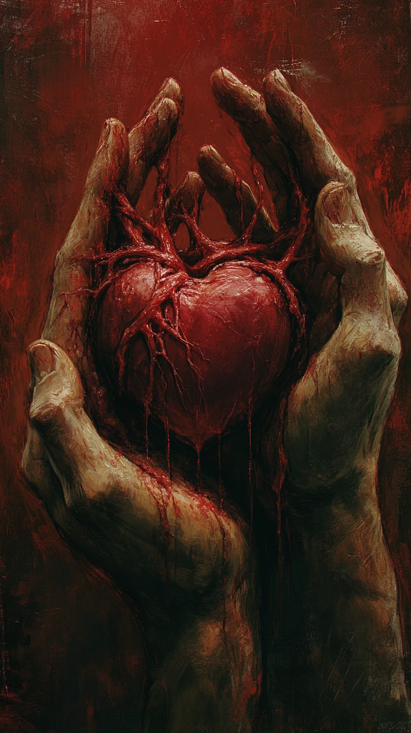 Abstract conceptual art of deep inner emotional conflict