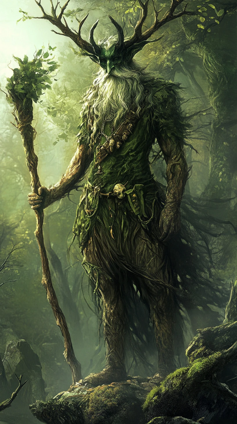 Slavic forest deity ruling over an ancient wild woodland