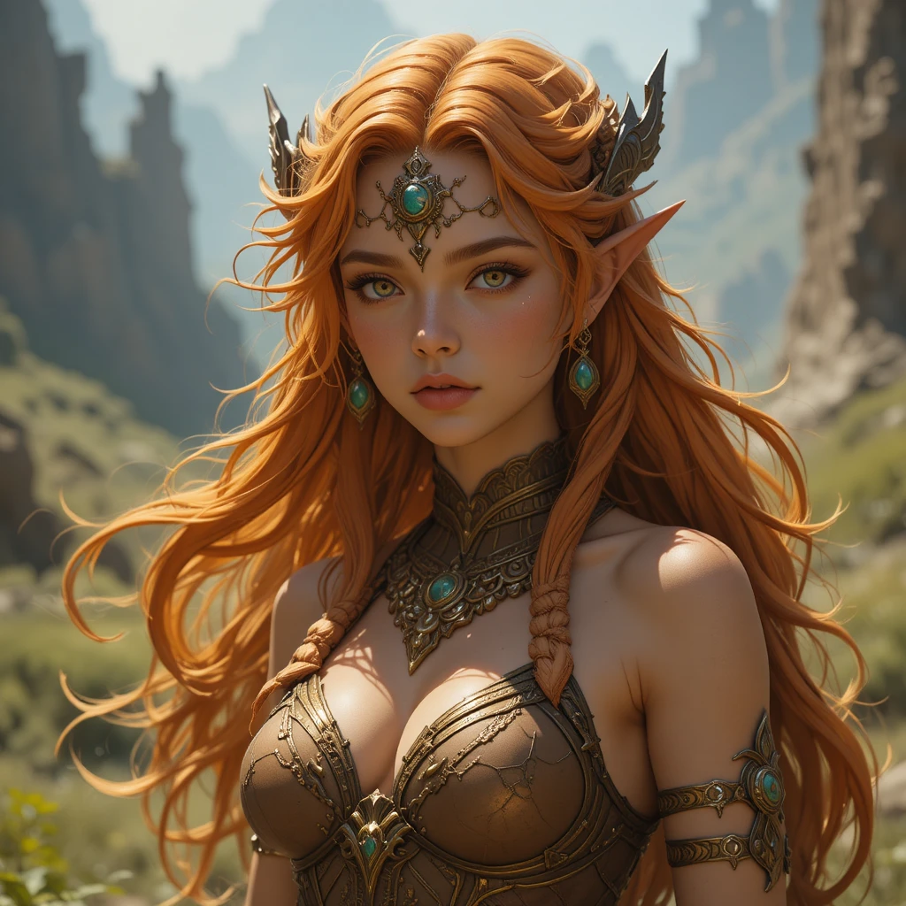 Young earth goddess inspired by the Wakfu universe