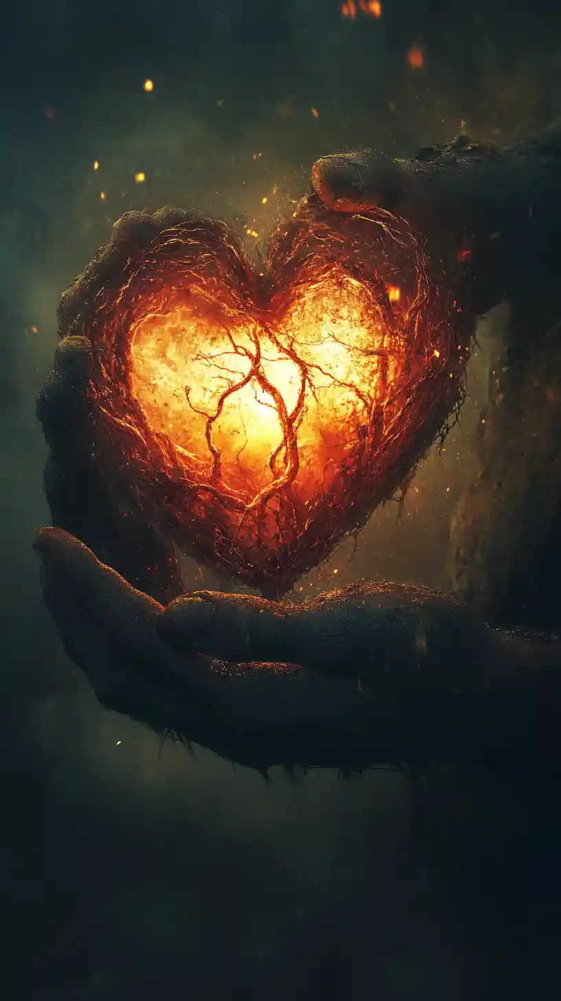Tormented inner struggle carved deep within a lonely soul