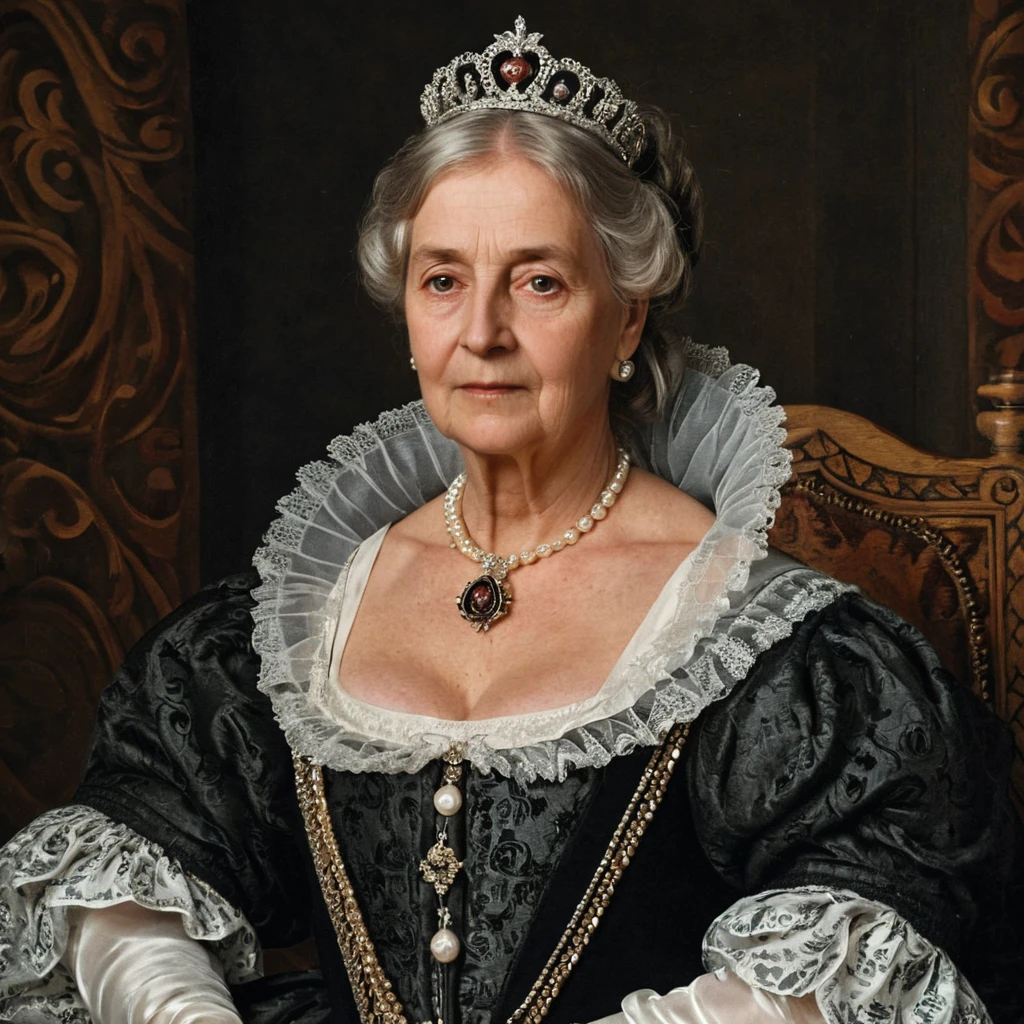 Renaissance portrait of an elderly noblewoman queen mother