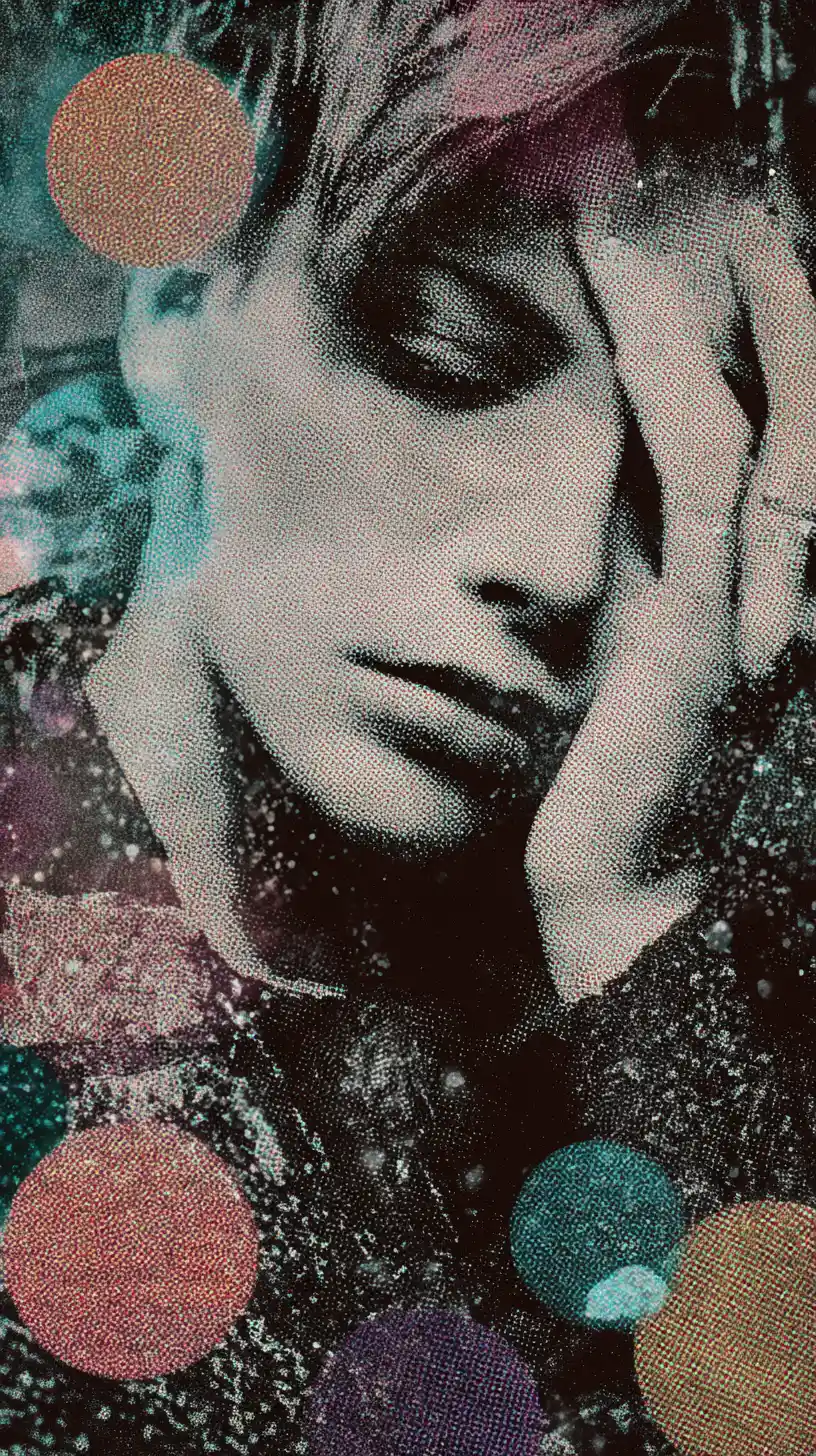 Heartscape onirico lucido surreale in toni vaporwave malinconici