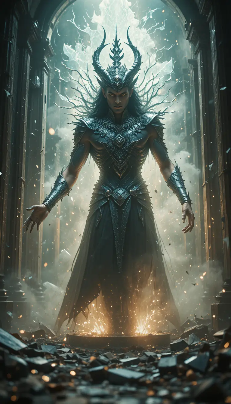 Djinn Breaking Free From Ancient Mirror Prison