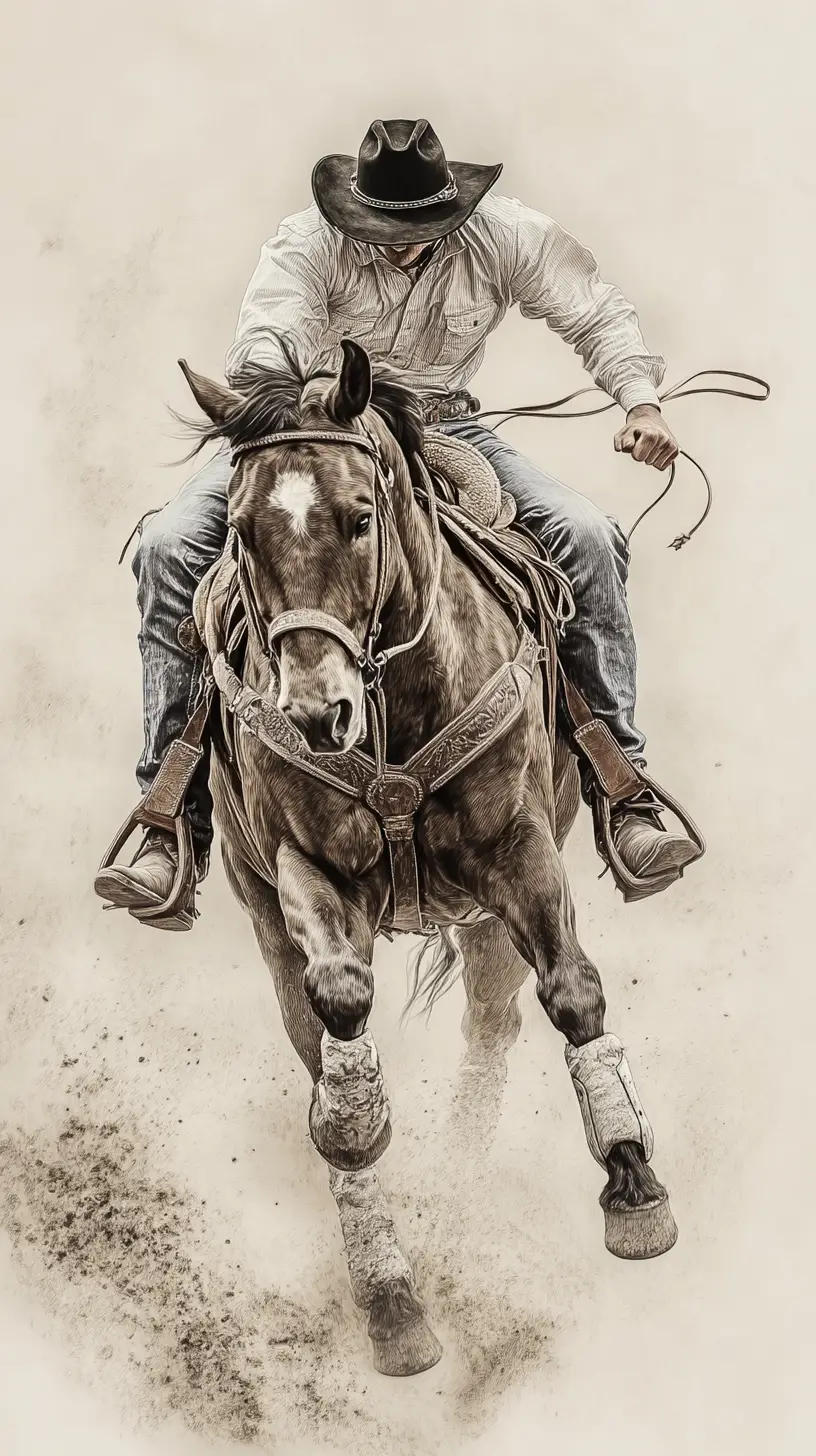 Cowboy Thrown From Bucking Bronco In Dusty Rodeo Arena