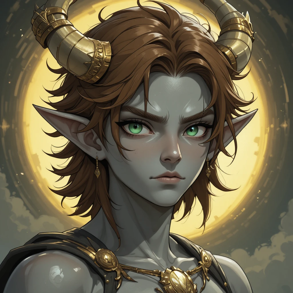 Giovane dio dalla pelle chiara in un mondo fantasy