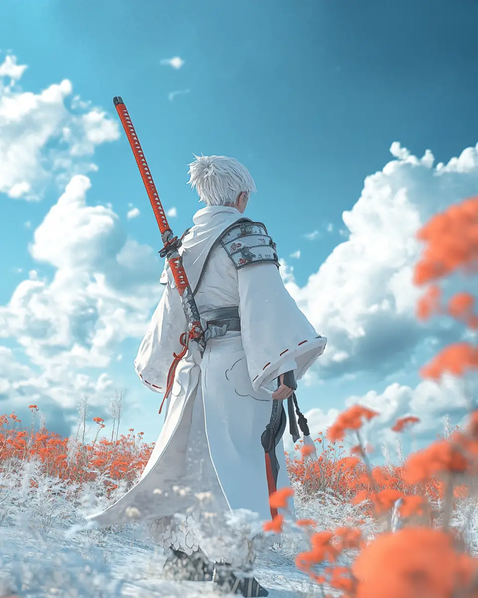 Cool 3D anime style male character illustration