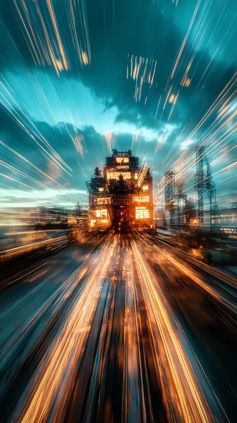 Post apocalyptic steampunk cities mounted on massive wheels