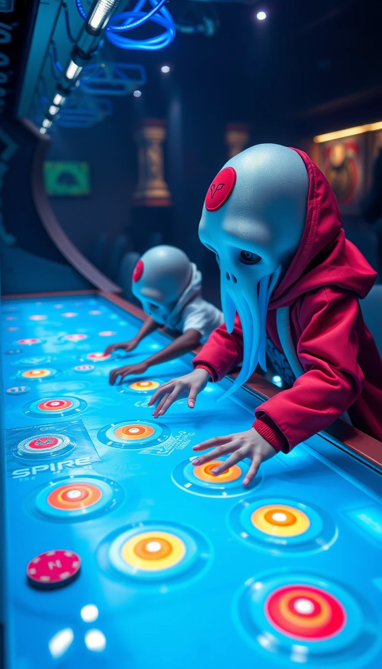 Jugadores desesperados reunidos en una mortal arena de juego de supervivencia
