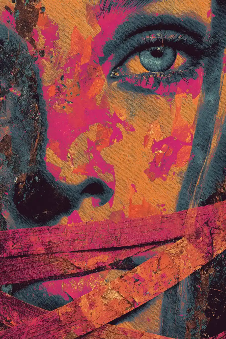 Endless silent abstract scene of vibrant melancholy