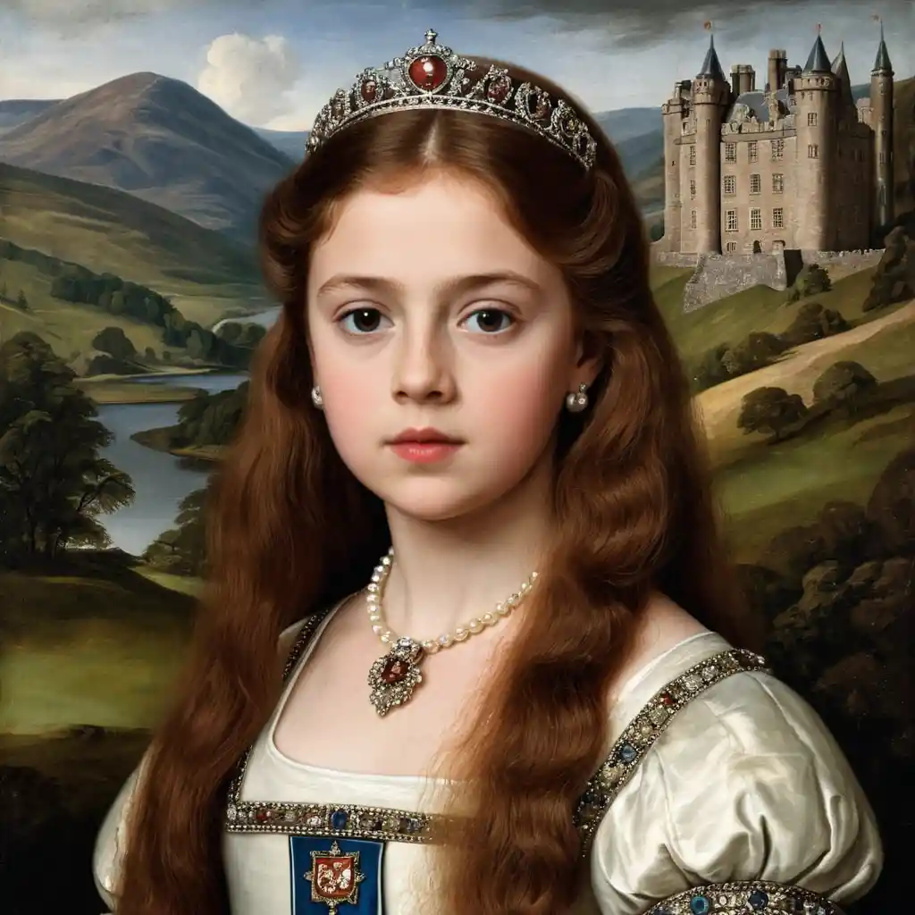 Porträt einer schottischen Teenagerprinzessin im Renaissancestil