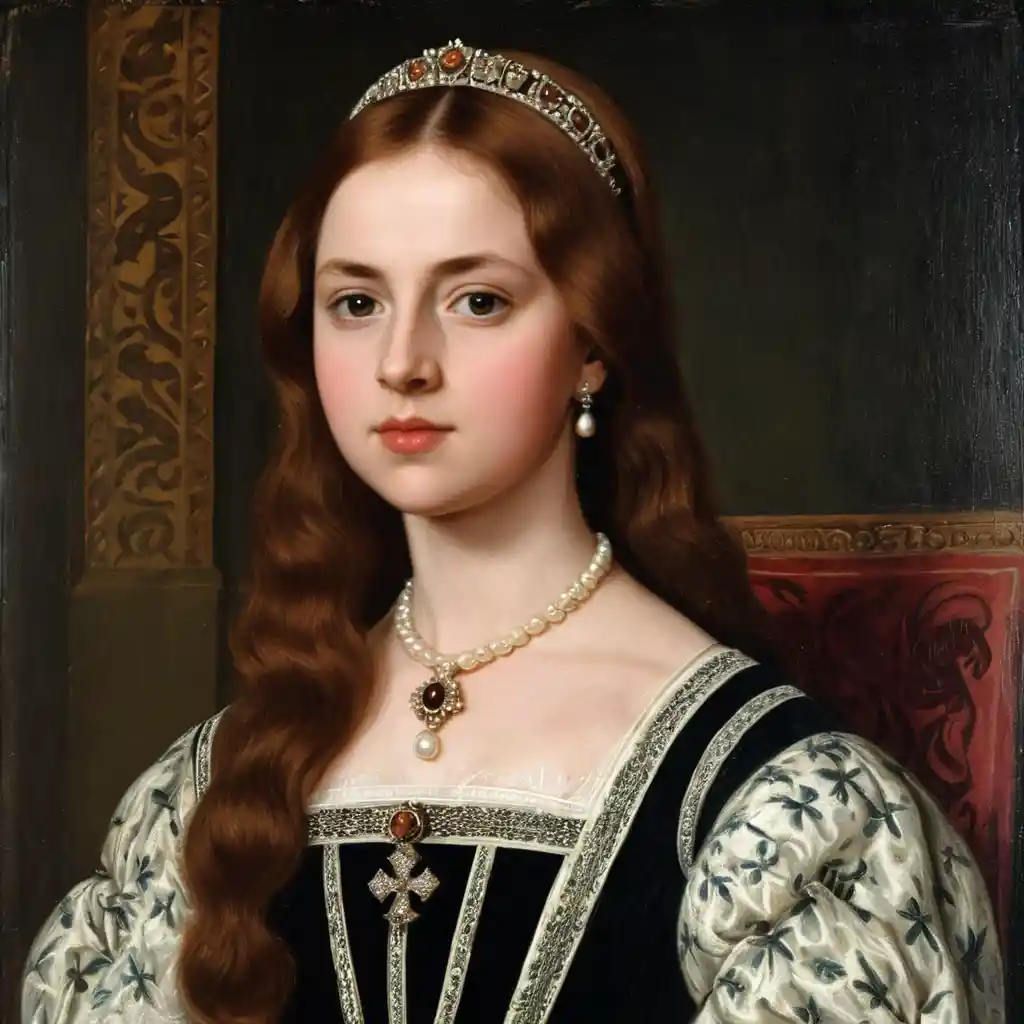 Renaissance portrait of Princess Margaret of Scotland in profile