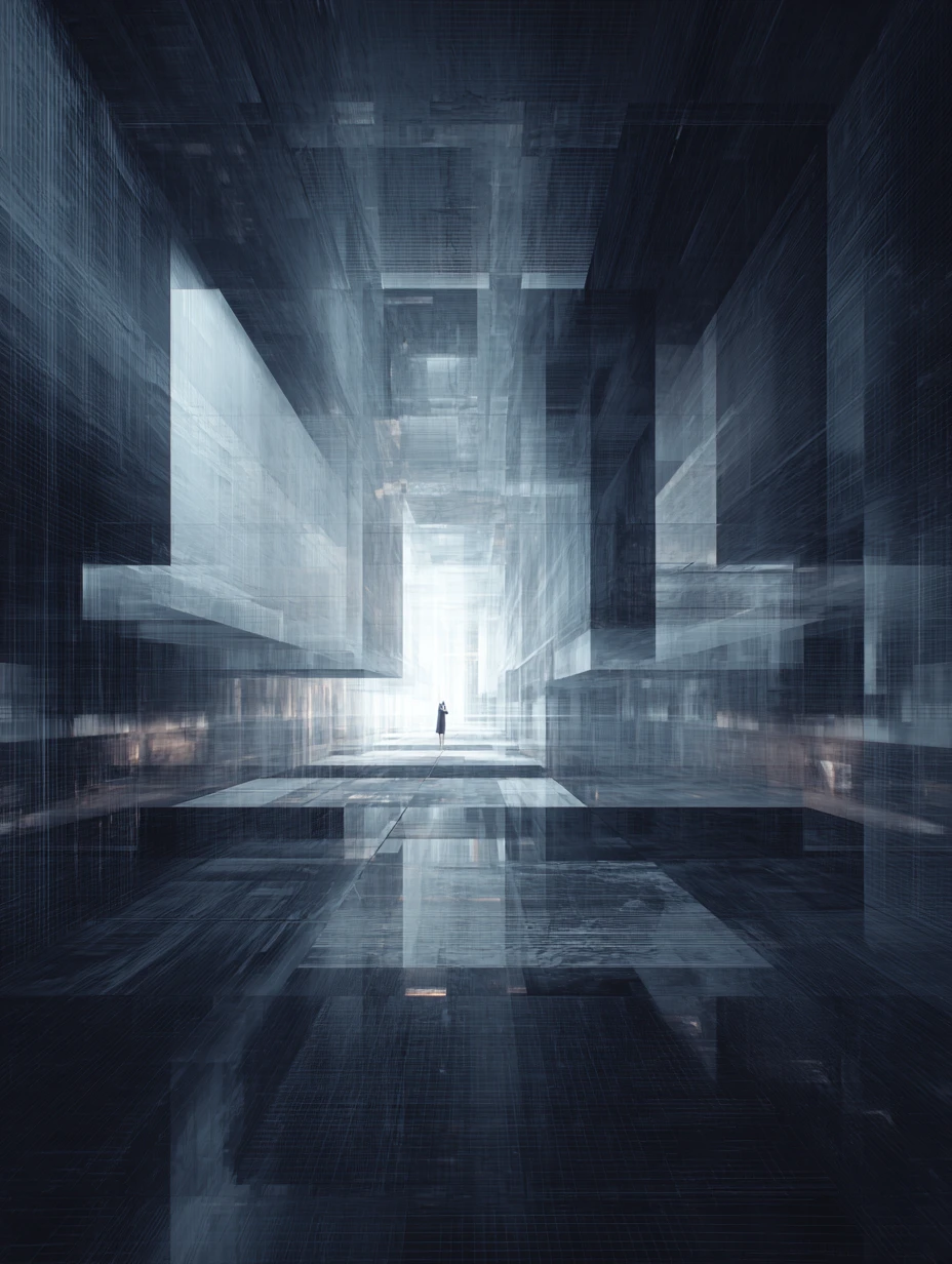 Minimal digital void with a single dark observation point