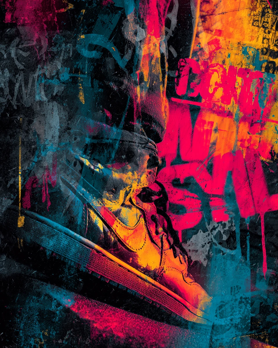 Raue, distressed Typografie mit der Botschaft „not for role models“