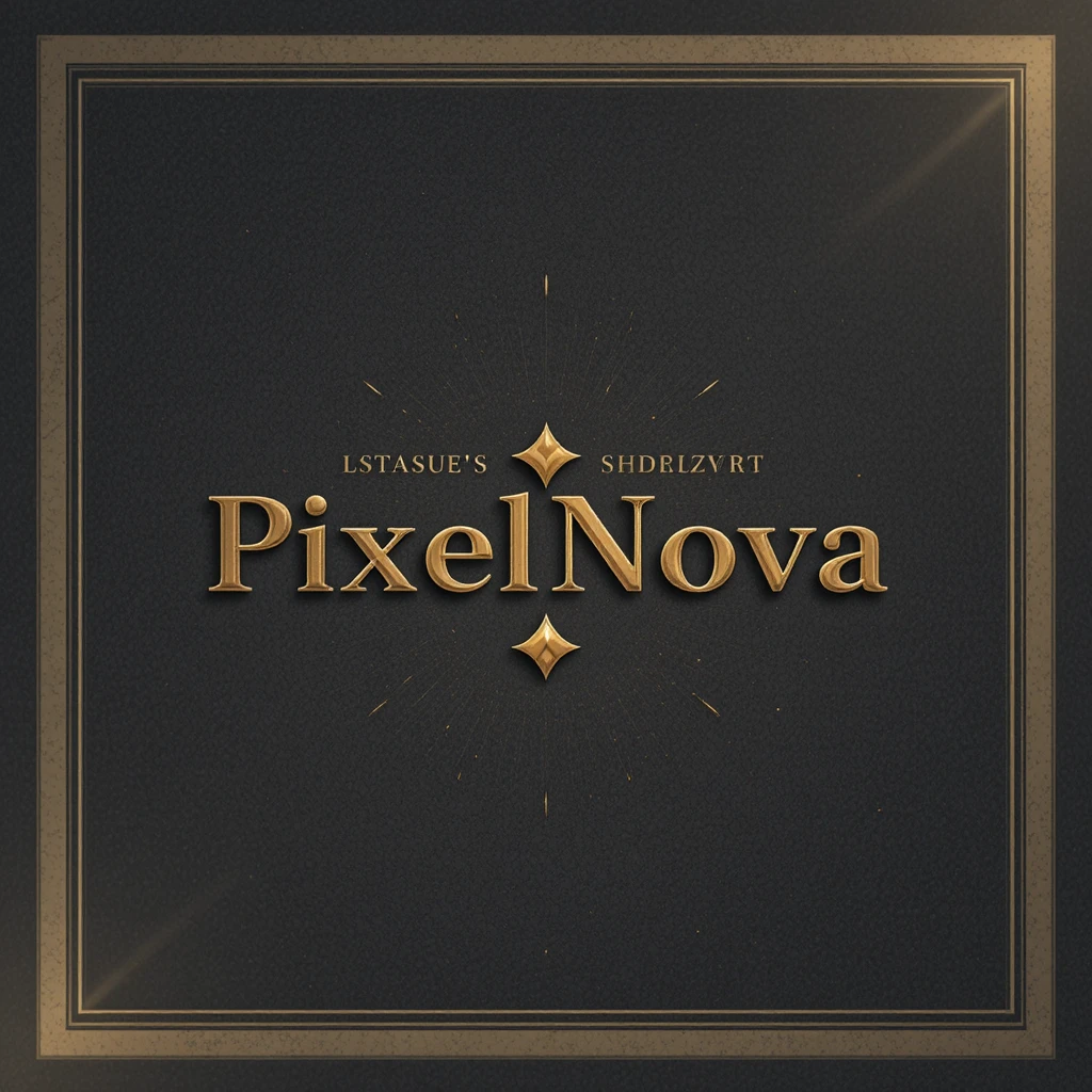 Elegantes 3D-Gold-Logo-Design auf schwarzem Hintergrund