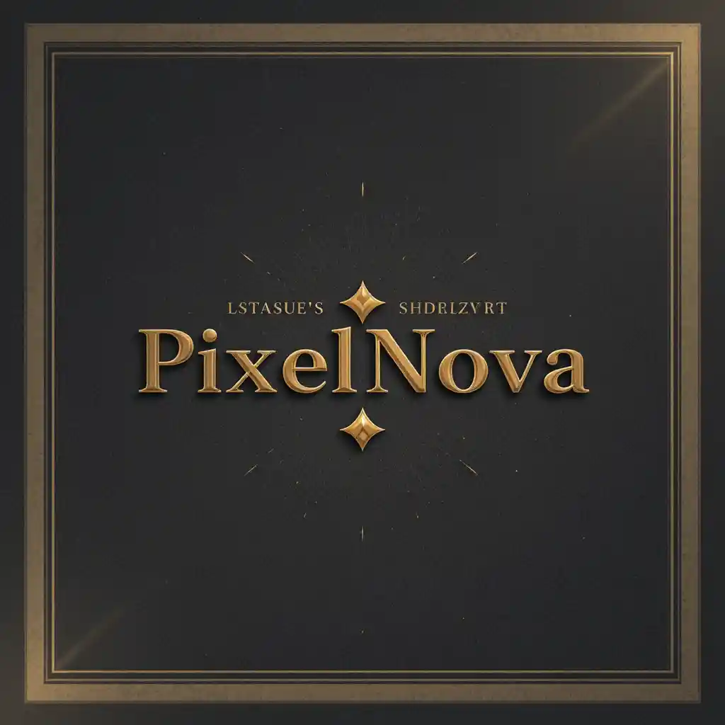 Elegantes 3D-Gold-Logo-Design auf schwarzem Hintergrund