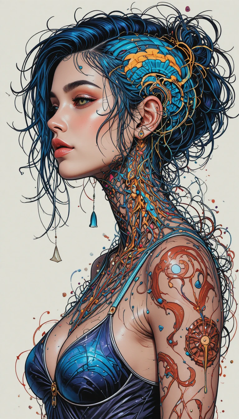 Unstoppable woman character in bold glowing illustration