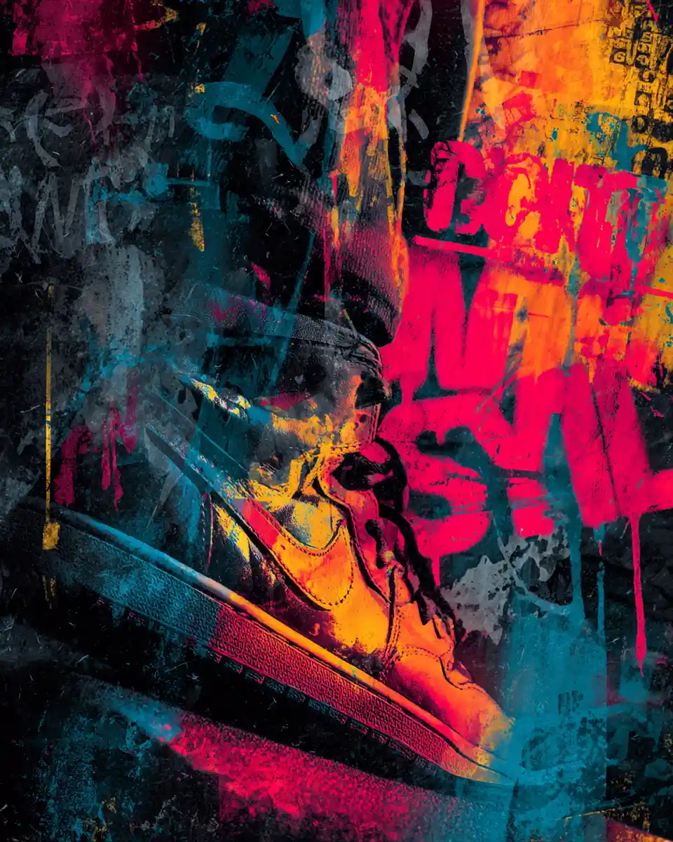 Gritty distressed typography with not for role models message