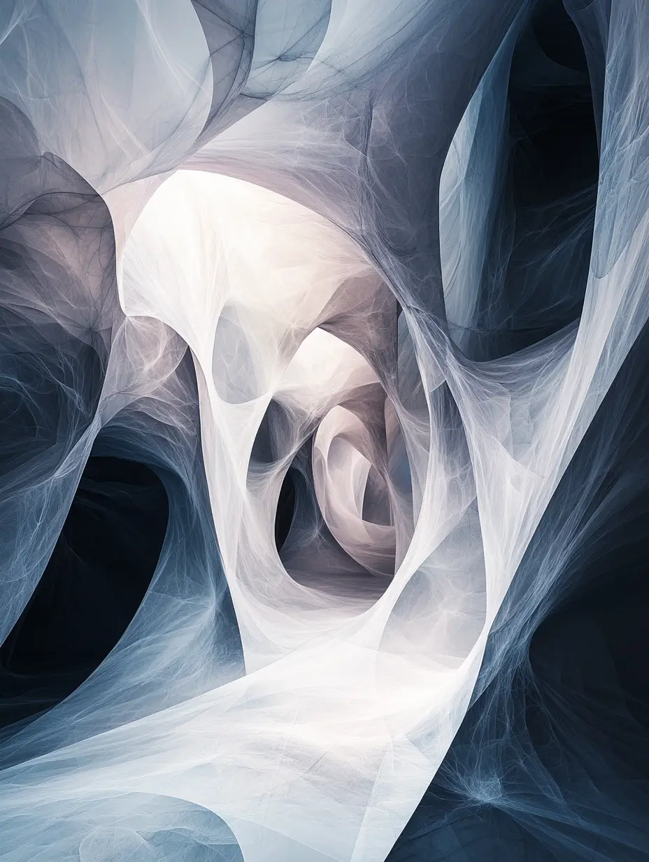 Abstract void with fragmented computational structures and fields