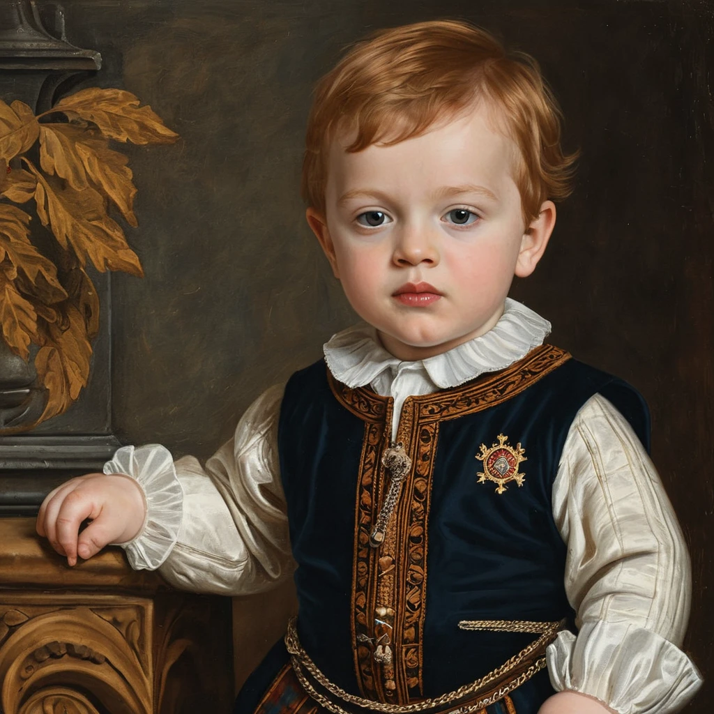Renaissance-Porträt eines einjährigen Kleinkind-Lords