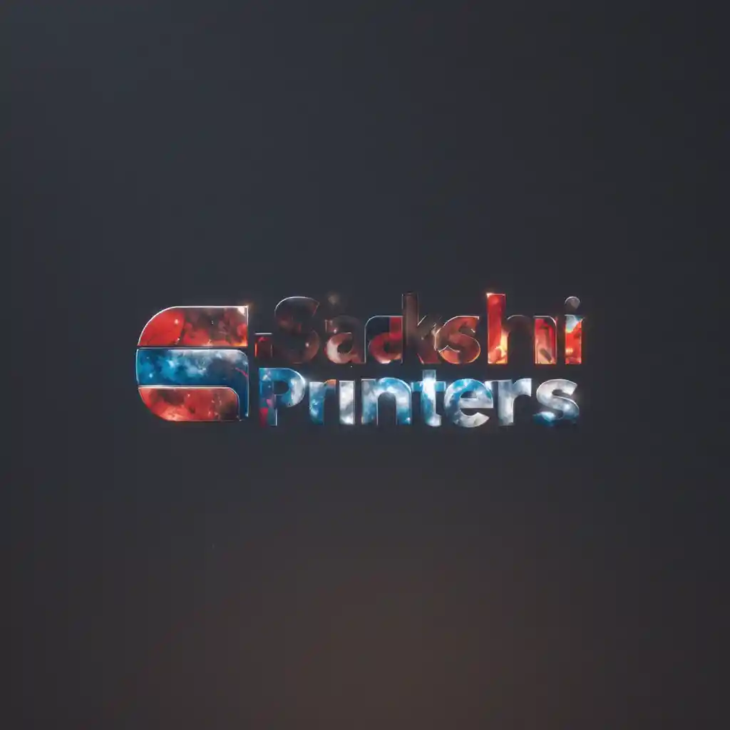Modernes Sakshi Printers Logo mit kräftiger, professioneller Typografie