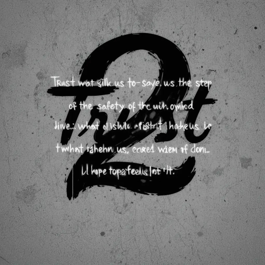 Bold black and white quote with large cursive number two