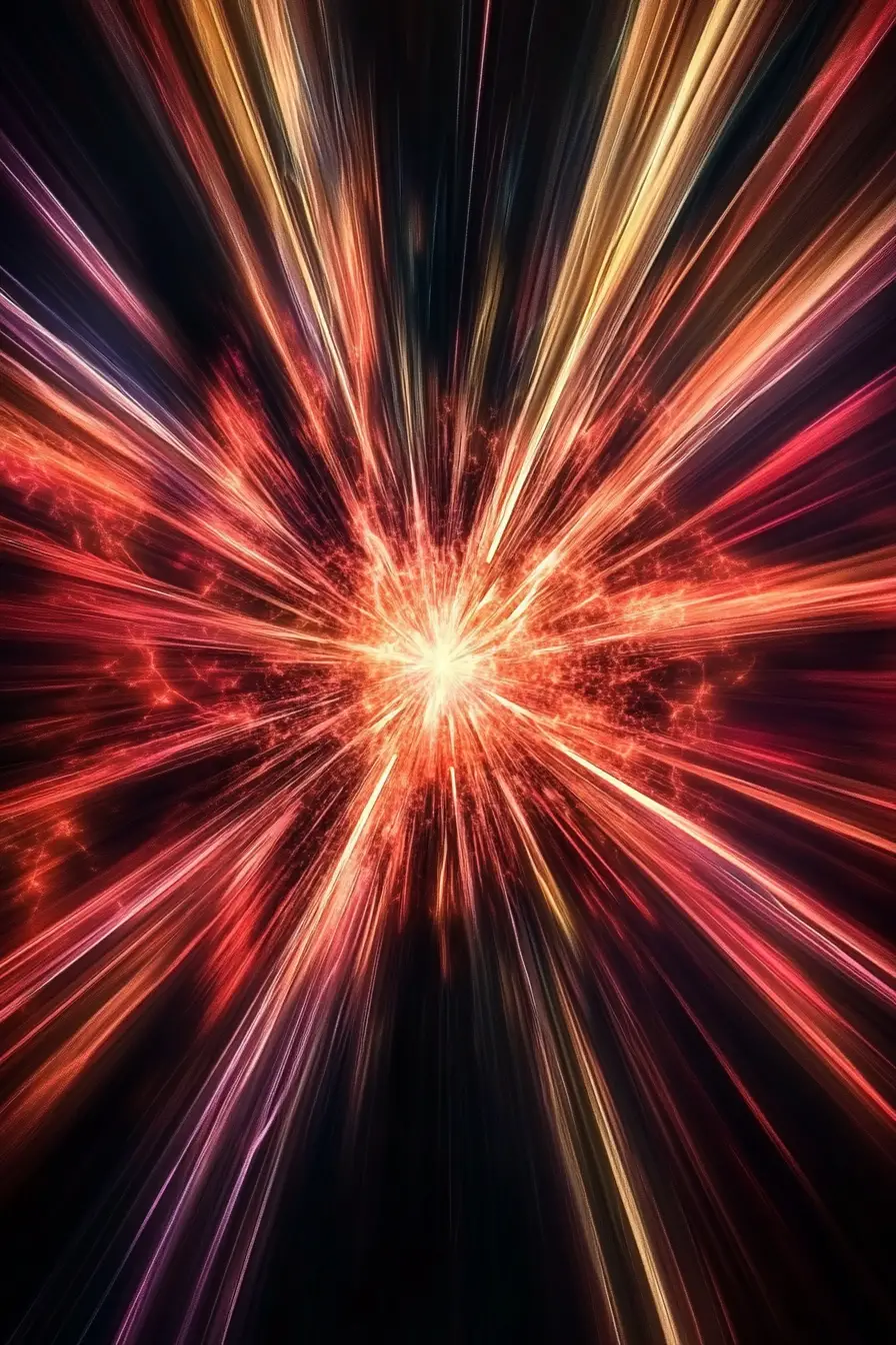 對稱閃耀的星芒爆發與磅礡宇宙結構