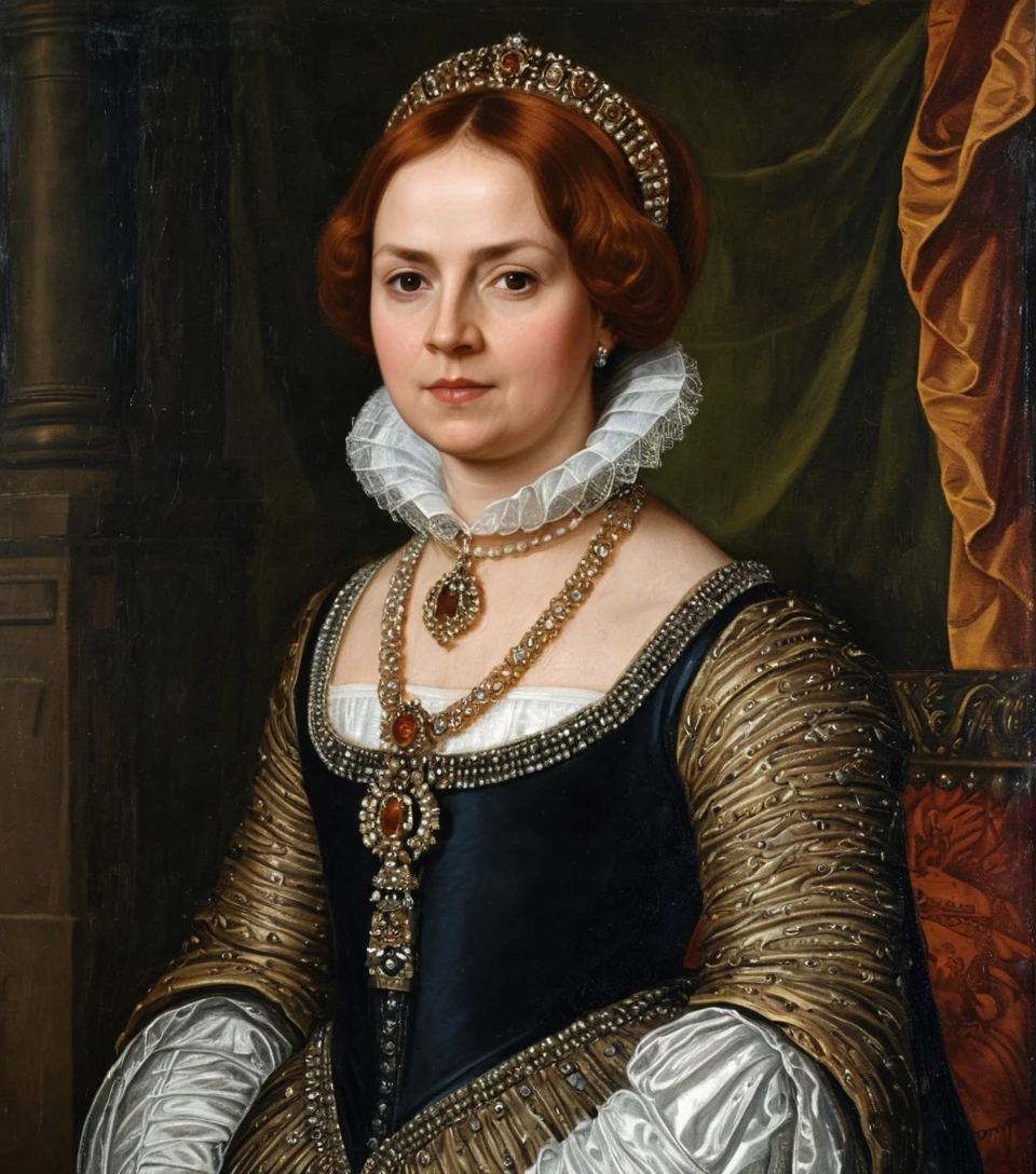 Renaissance-Porträt einer schottischen Königin im majestätischen Profil