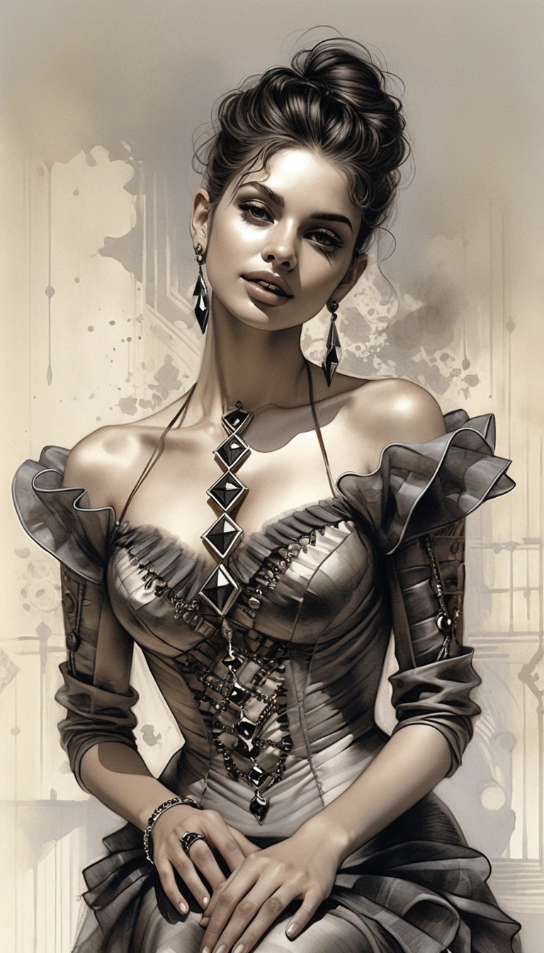 Aristocratic woman in dark victorian fantasy portrait