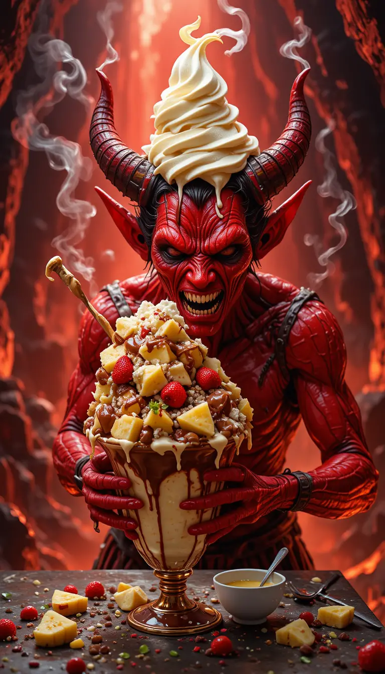 在地獄裡做聖代的詭異紅色惡魔