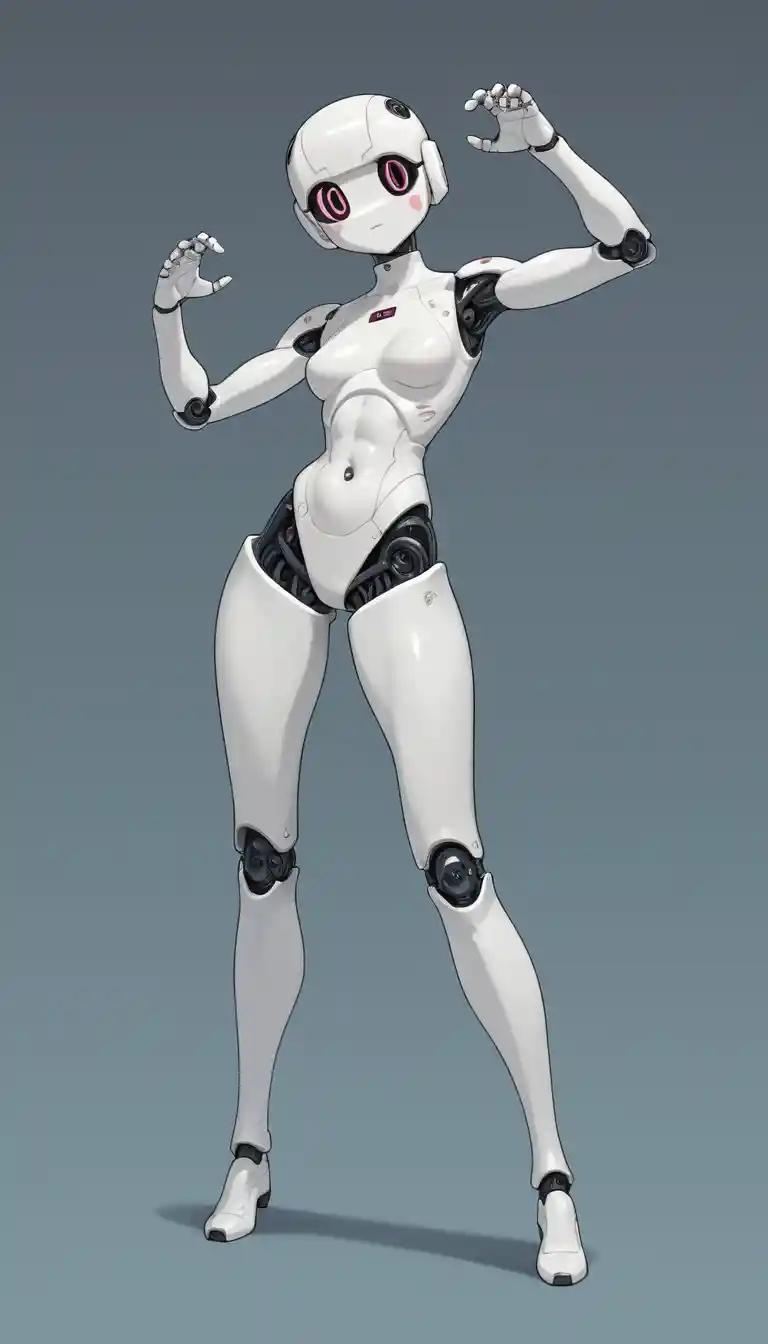 Woman in split pose with visible stretch marks and scar