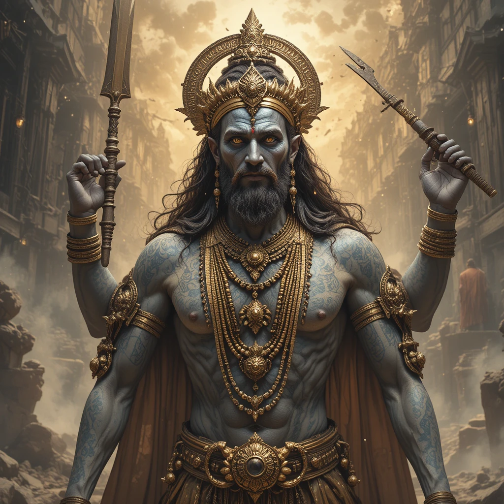 Póster en hindi para el puya Rudrabhishek a Lord Shiva