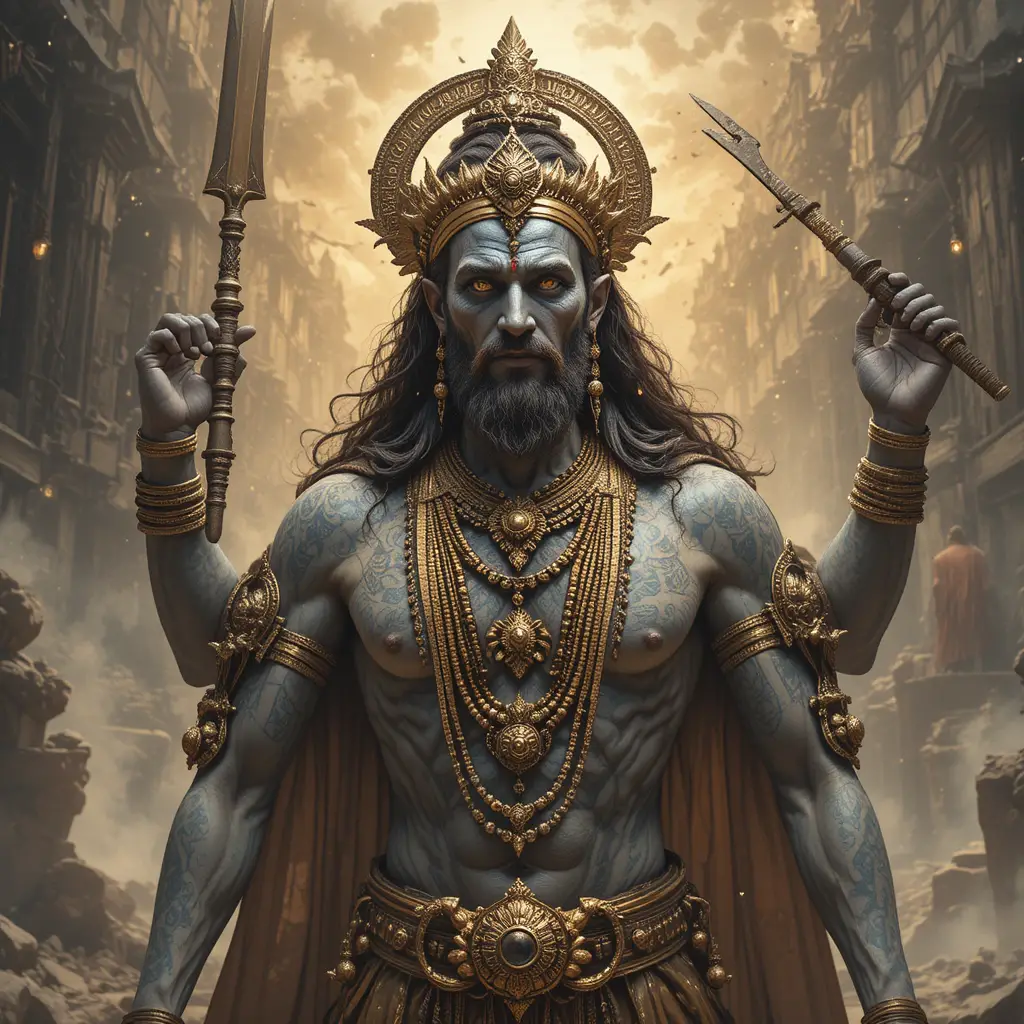 Póster en hindi para el puya Rudrabhishek a Lord Shiva