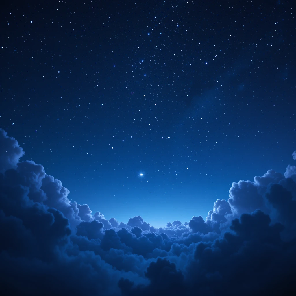 柔和星光點綴的夢幻深空夜空