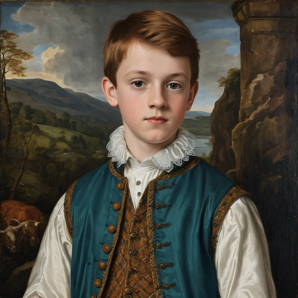Renaissance portrait of a young Scottish noble boy