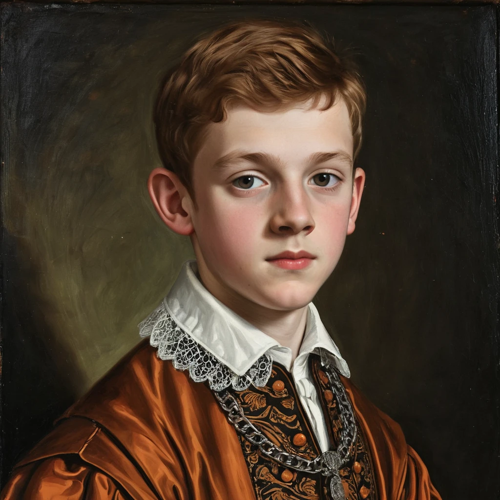 Retrato de um jovem lorde escocês em estilo renascentista