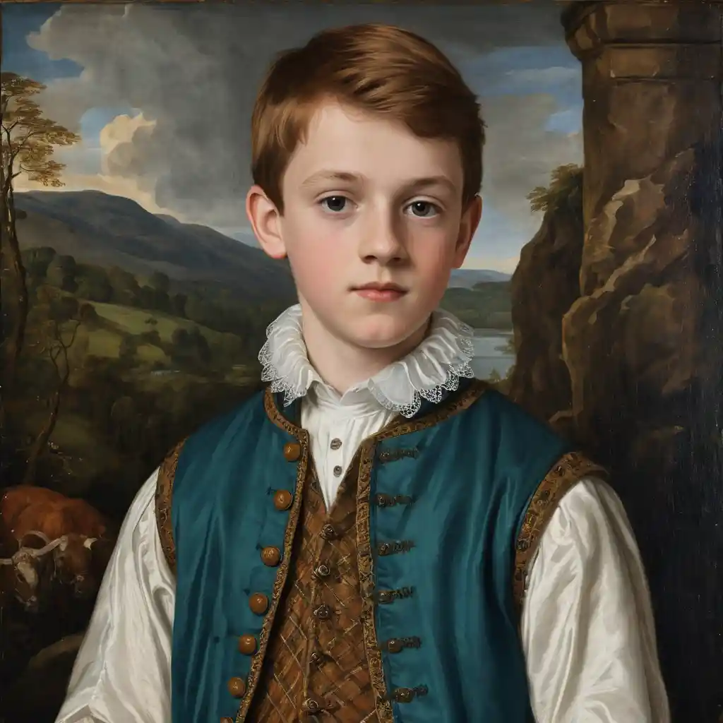 Renaissance portrait of a young Scottish noble boy