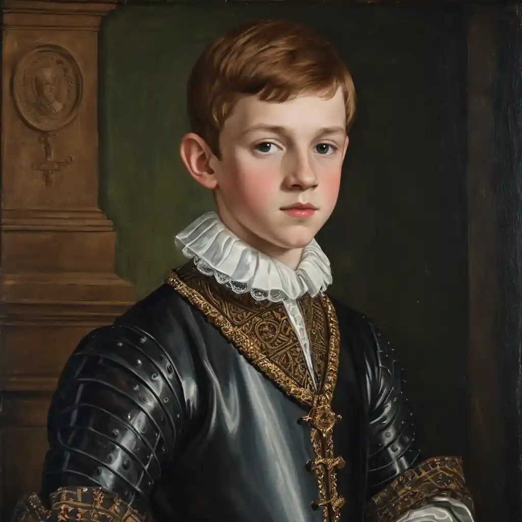 Porträt eines jungen schottischen Jungen im Renaissancestil