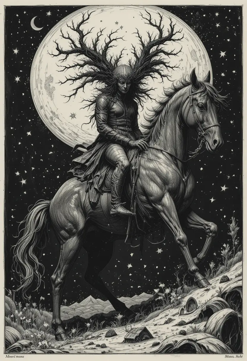 Riding Alone Into The Dark Night Road Without A Trace