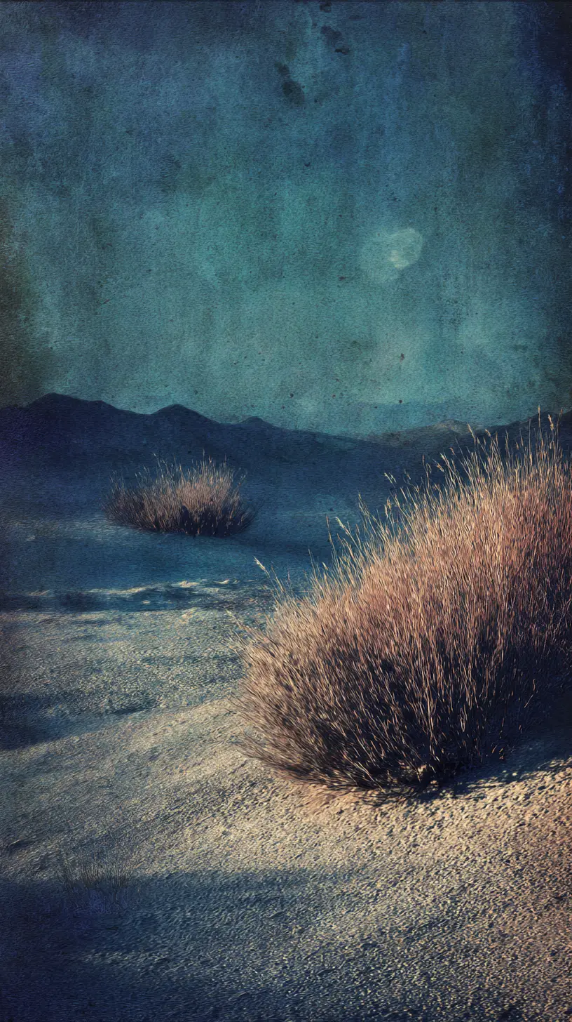 Surreal wanderer crossing a vast minimal desert