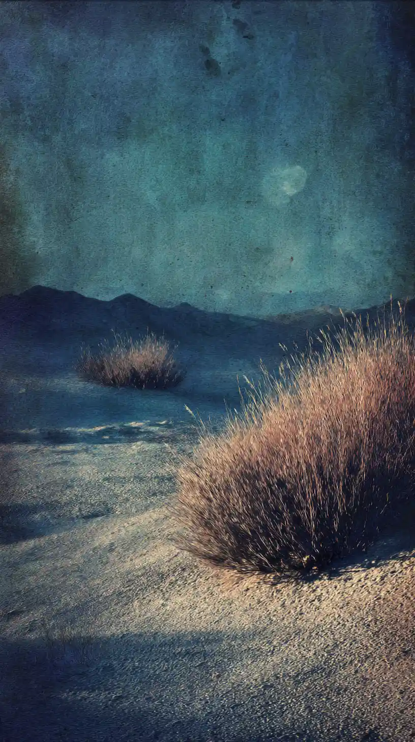 Surreal wanderer crossing a vast minimal desert